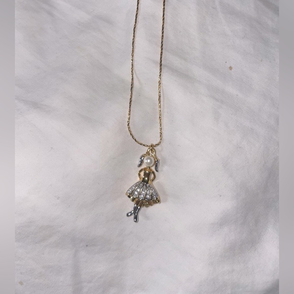 “Pretty Ballerina” Necklace Dancer Cubic Zirconia - Picture 3 of 5